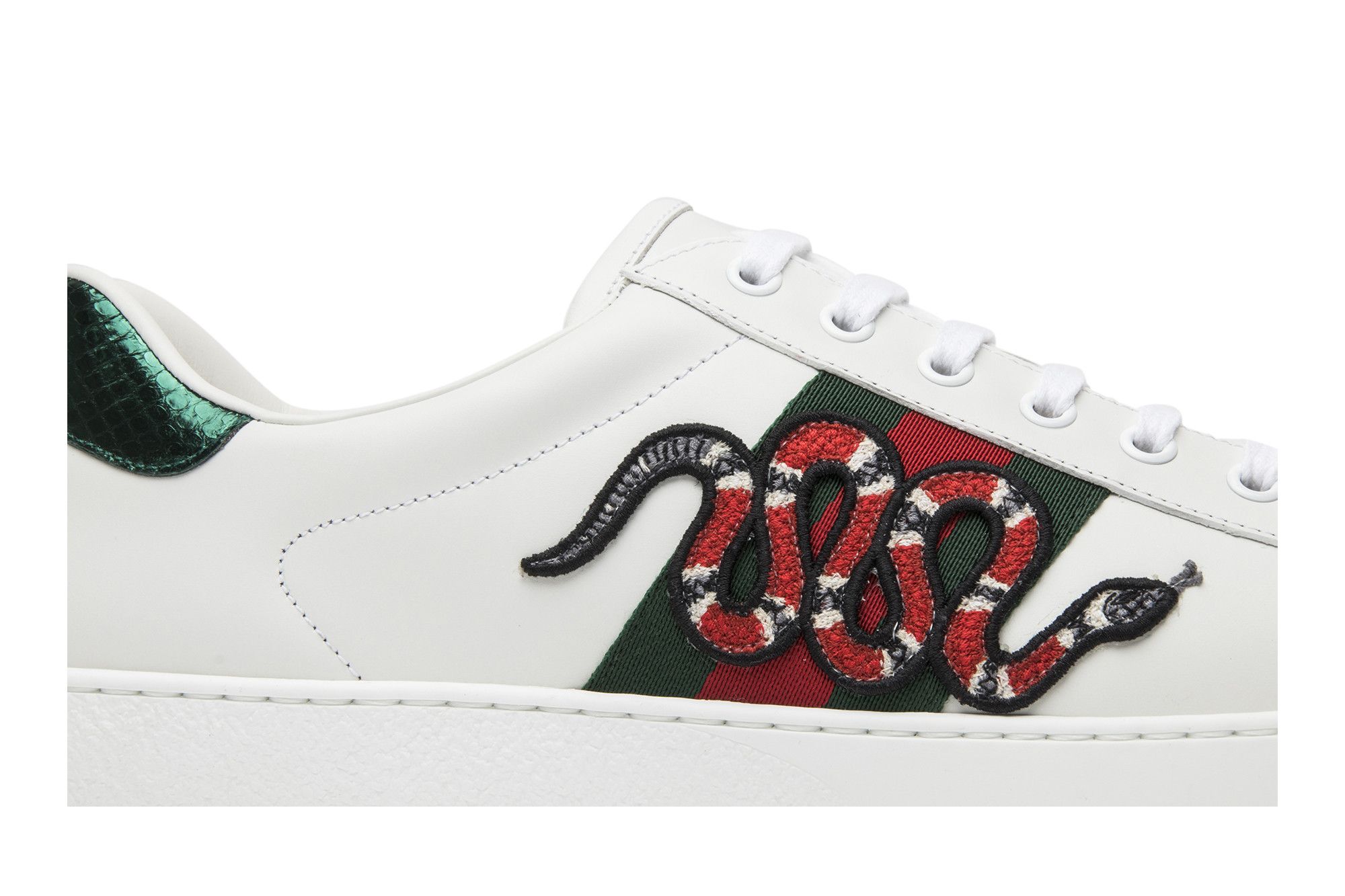 Gucci white snake ace sneakers clearance