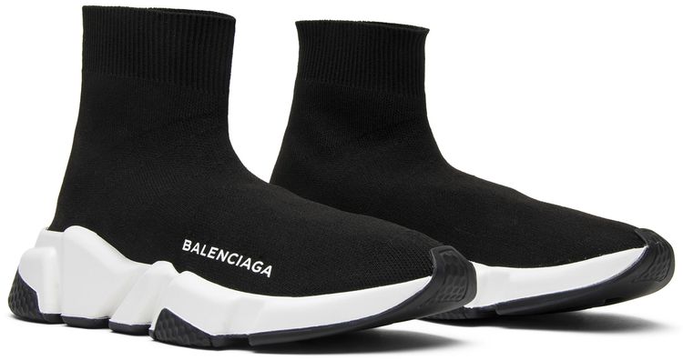 Balenciaga Wmns Speed Trainer Mid Black White Black