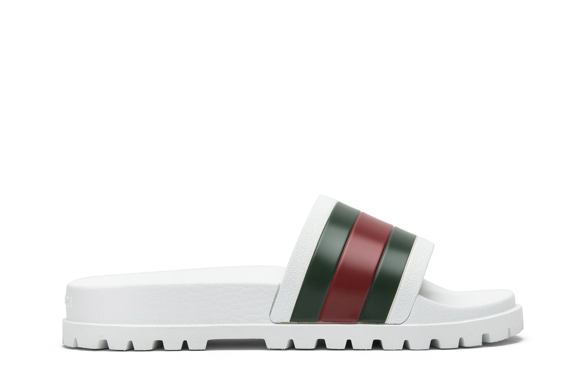 Size 11.0 Gucci Web Slide White