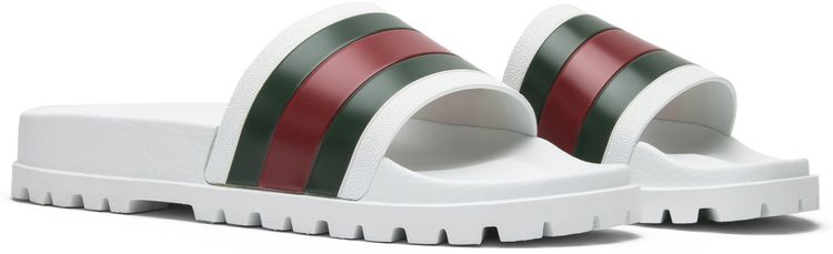 Gucci Web Slide White