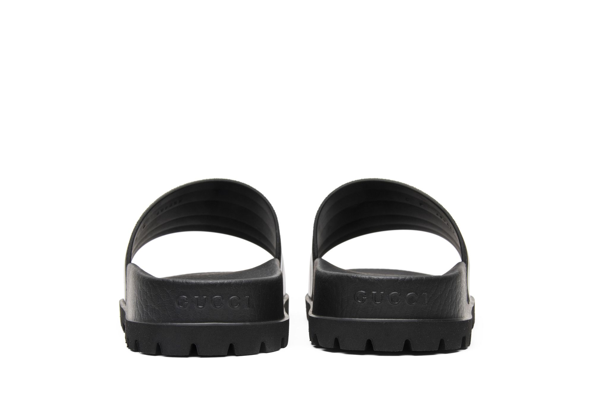 Gucci web slide black hotsell
