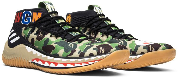 A Bathing Ape x adidas Dame 4 Green Camo