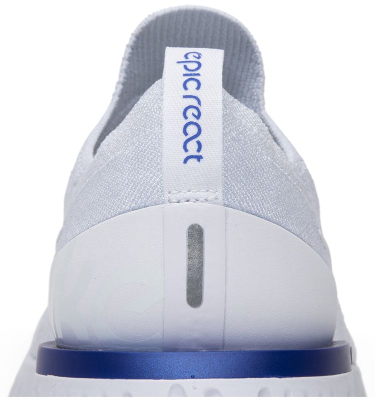 Nike Epic React Flyknit White Racer Blue