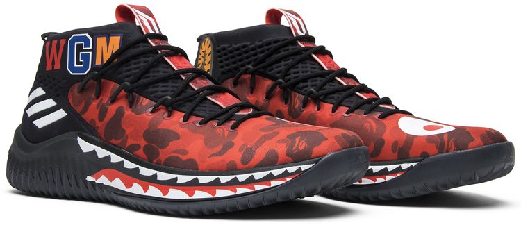 A Bathing Ape x adidas Dame 4 Red Camo