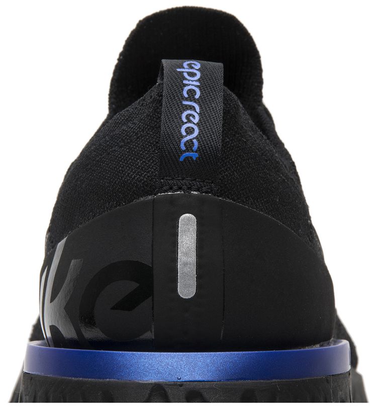 Nike Epic React Flyknit Black Racer Blue