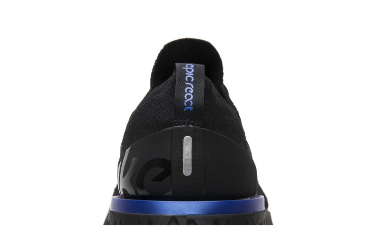 Buy Nike Epic React Flyknit 'Black Racer Blue' AQ0067 004 GOAT