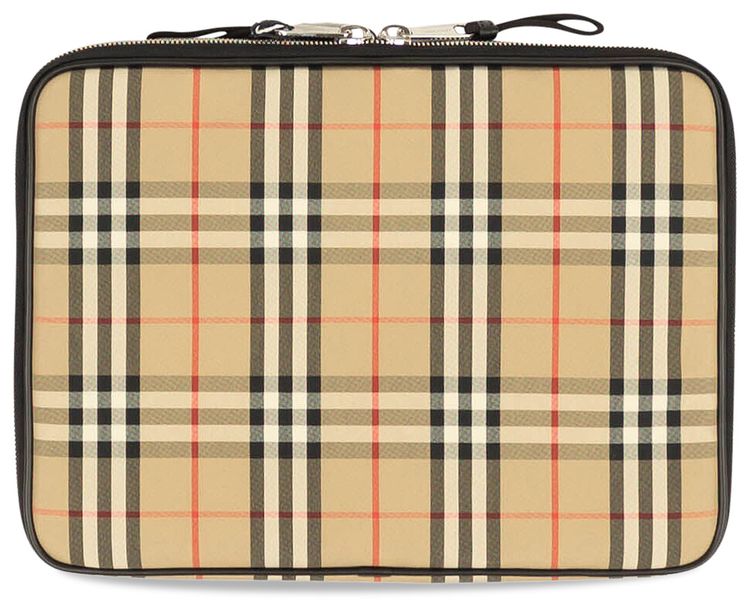 Burberry Archive Vintage Check Laptop Case Cream