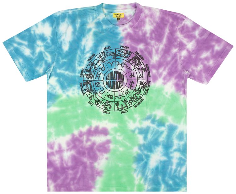 Chinatown Market Zodiac Tie Dye Short Sleeve T Shirt Multicolor