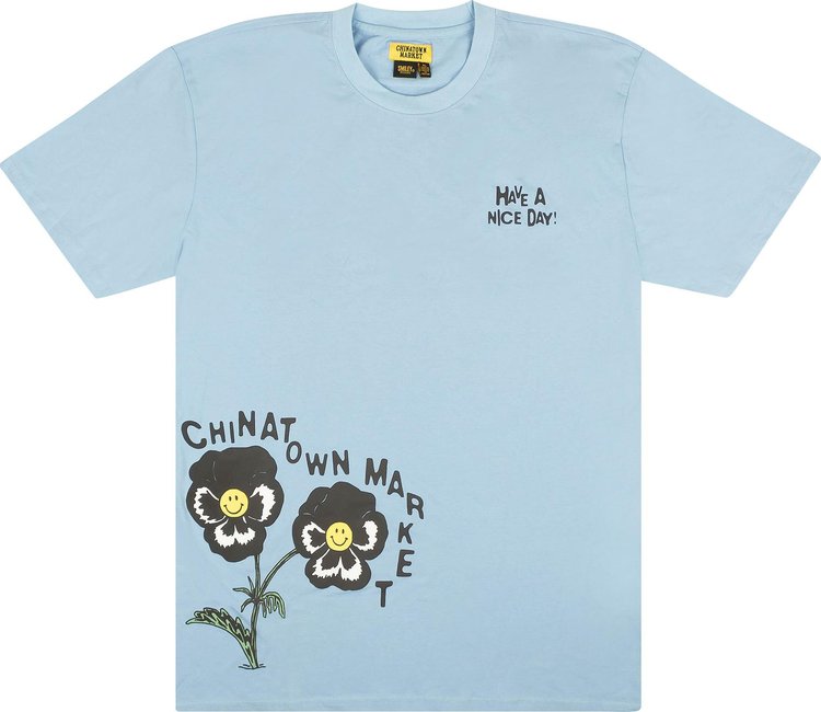 Chinatown Market Light Have A Nice Day T-Shirt 'Blue'