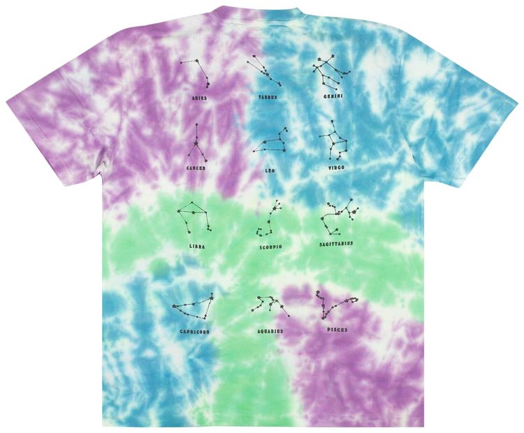 Chinatown Market Zodiac Tie Dye Short Sleeve T Shirt Multicolor