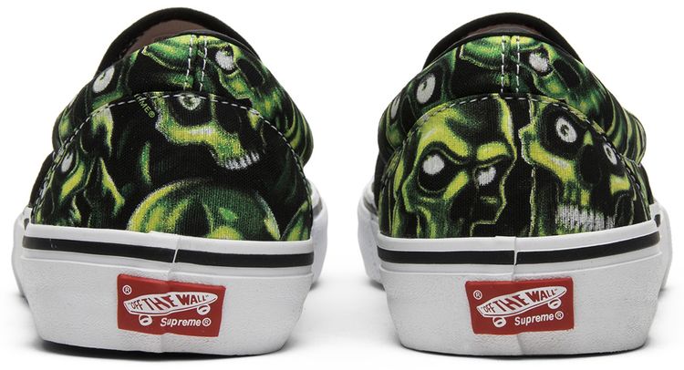 Supreme x Vans Slip On Glow In The Dark Skull Pile