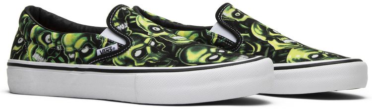 Supreme x Vans Slip On Glow In The Dark Skull Pile