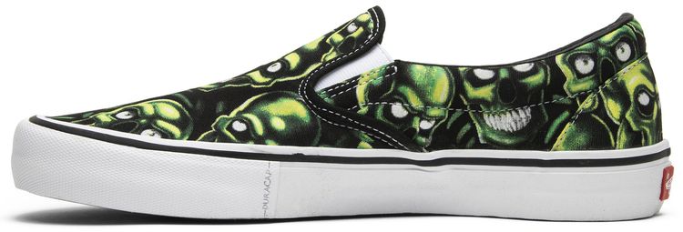 Supreme x Vans Slip On Glow In The Dark Skull Pile