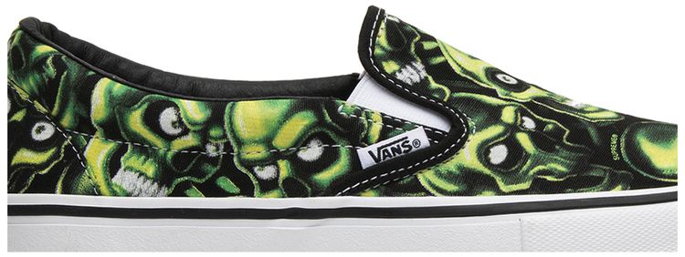 Supreme x Vans Slip On Glow In The Dark Skull Pile