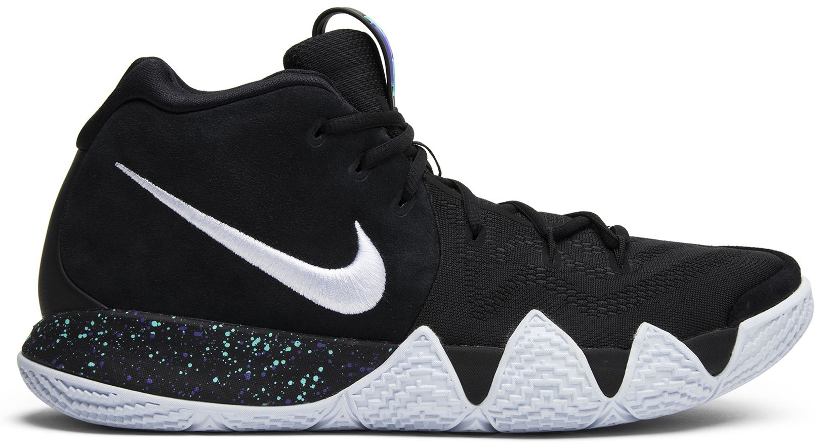 kyrie 4 black white