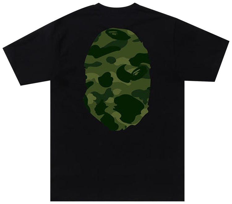 BAPE Color Camo Big Ape Head Tee BlackGreen