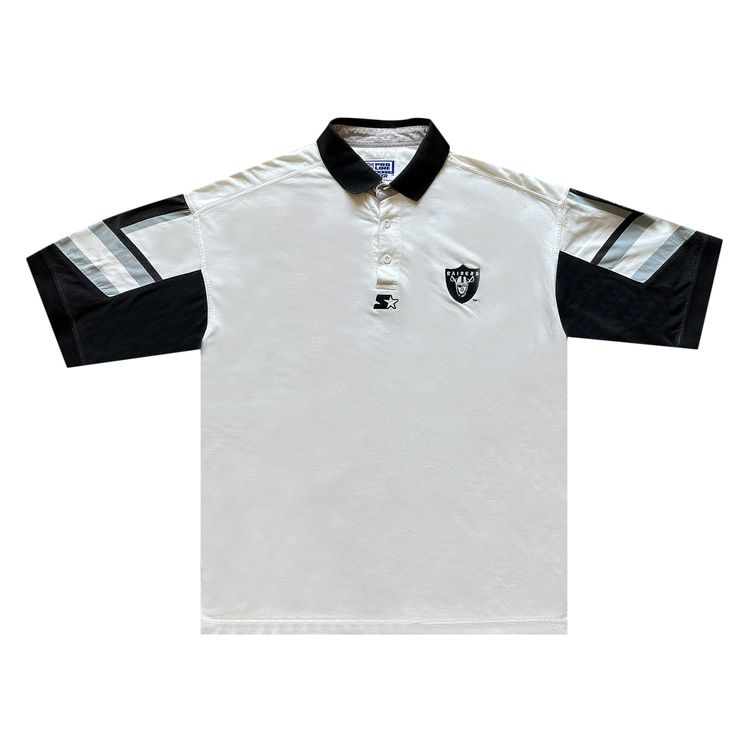 Vintage 1990s Los Angeles Raiders Polo White