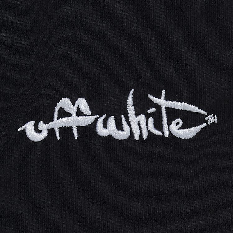 Off White Script Logo Slim Cuff Sweatpants BlackWhite