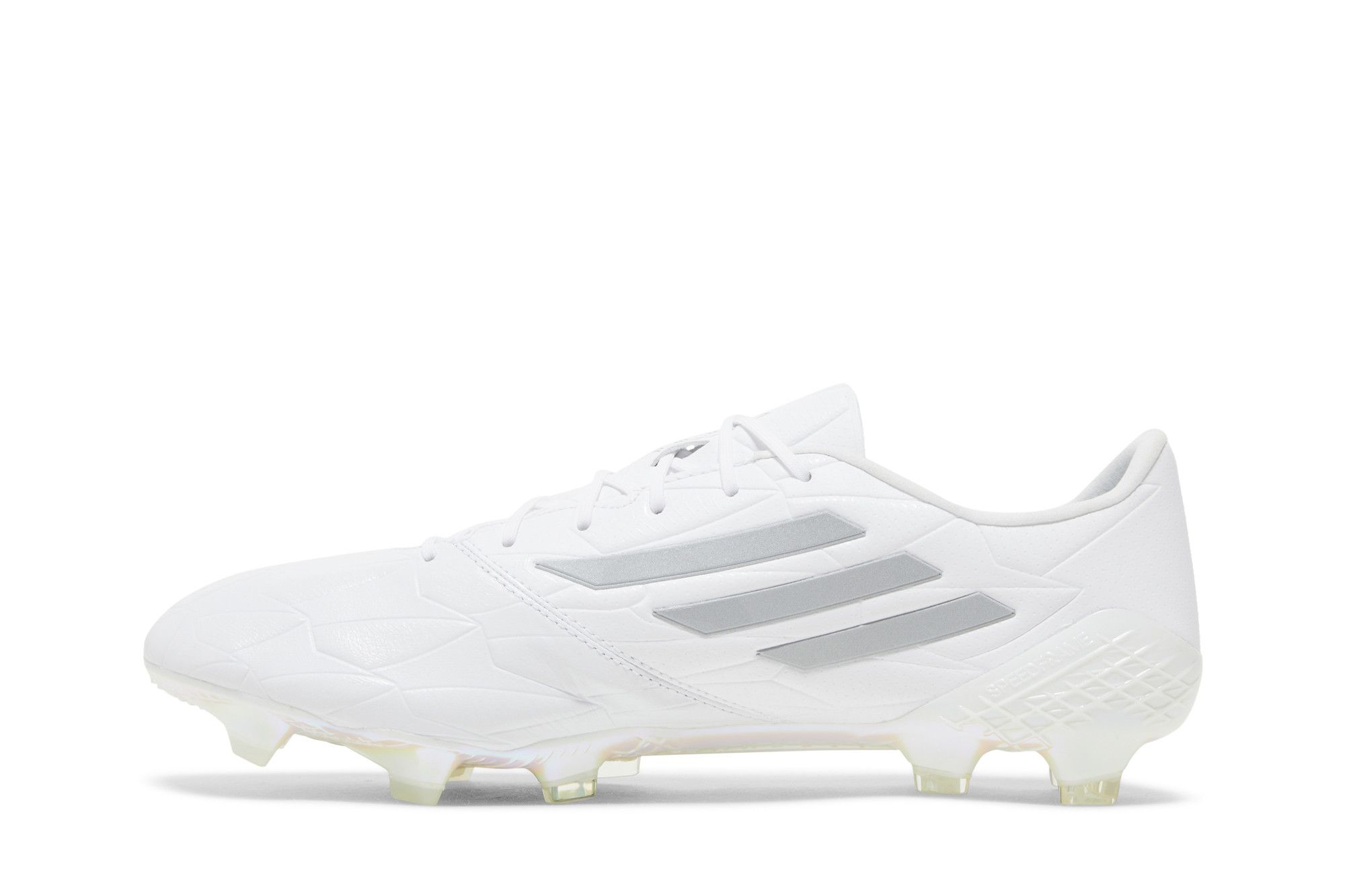 Size 10.5 Adizero F50 4 Leather FG 'White Silver Metallic'