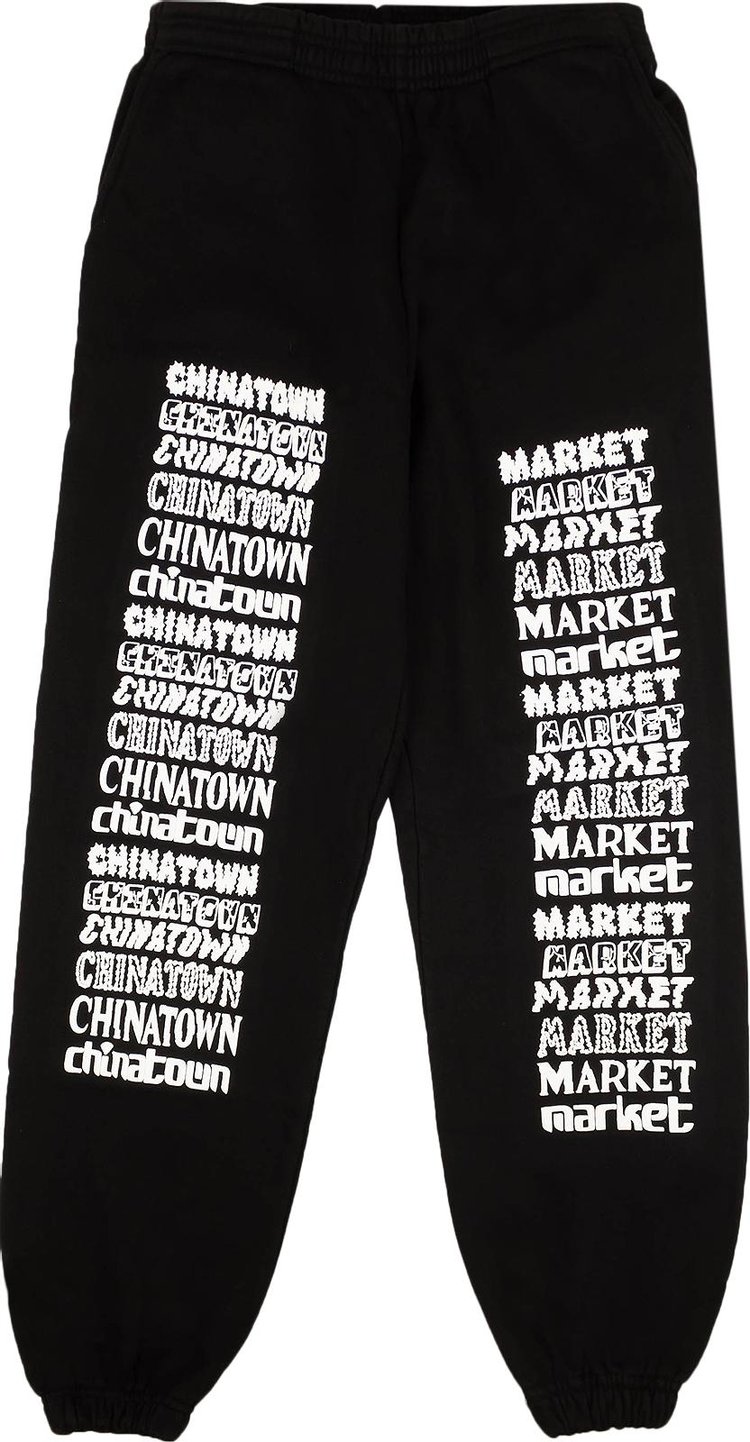 Chinatown Market Font Sweatpants Black