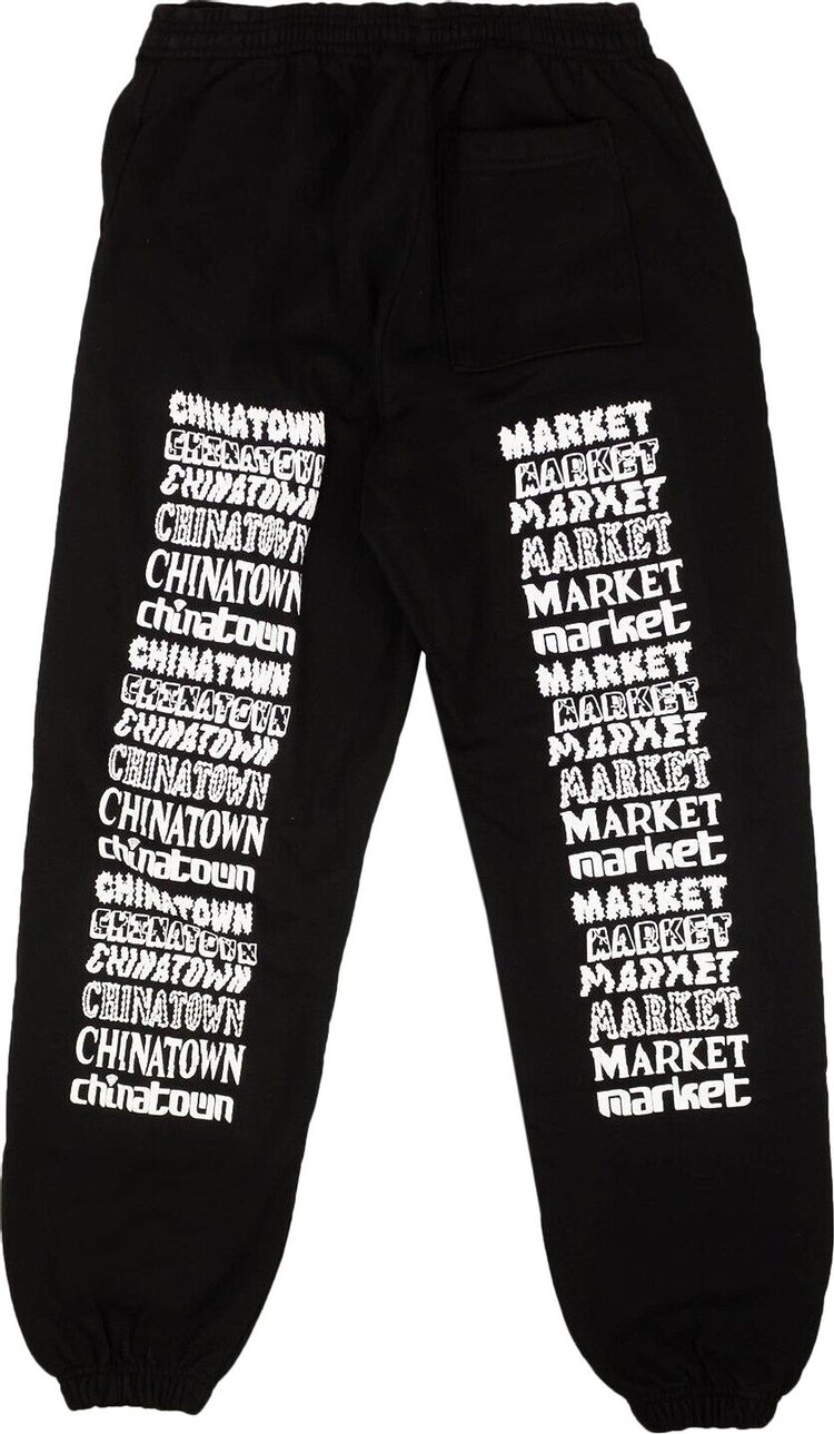 Chinatown Market Font Sweatpants Black