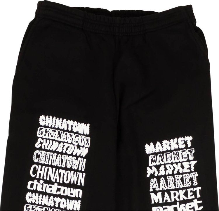 Chinatown Market Font Sweatpants Black