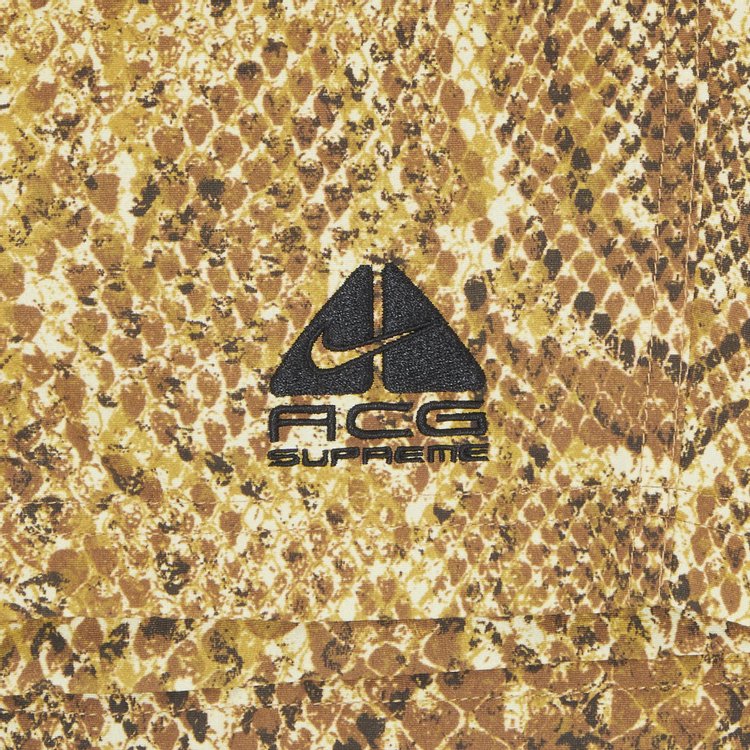 Supreme x Nike ACG Nylon Trail Short Gold Snakeskin