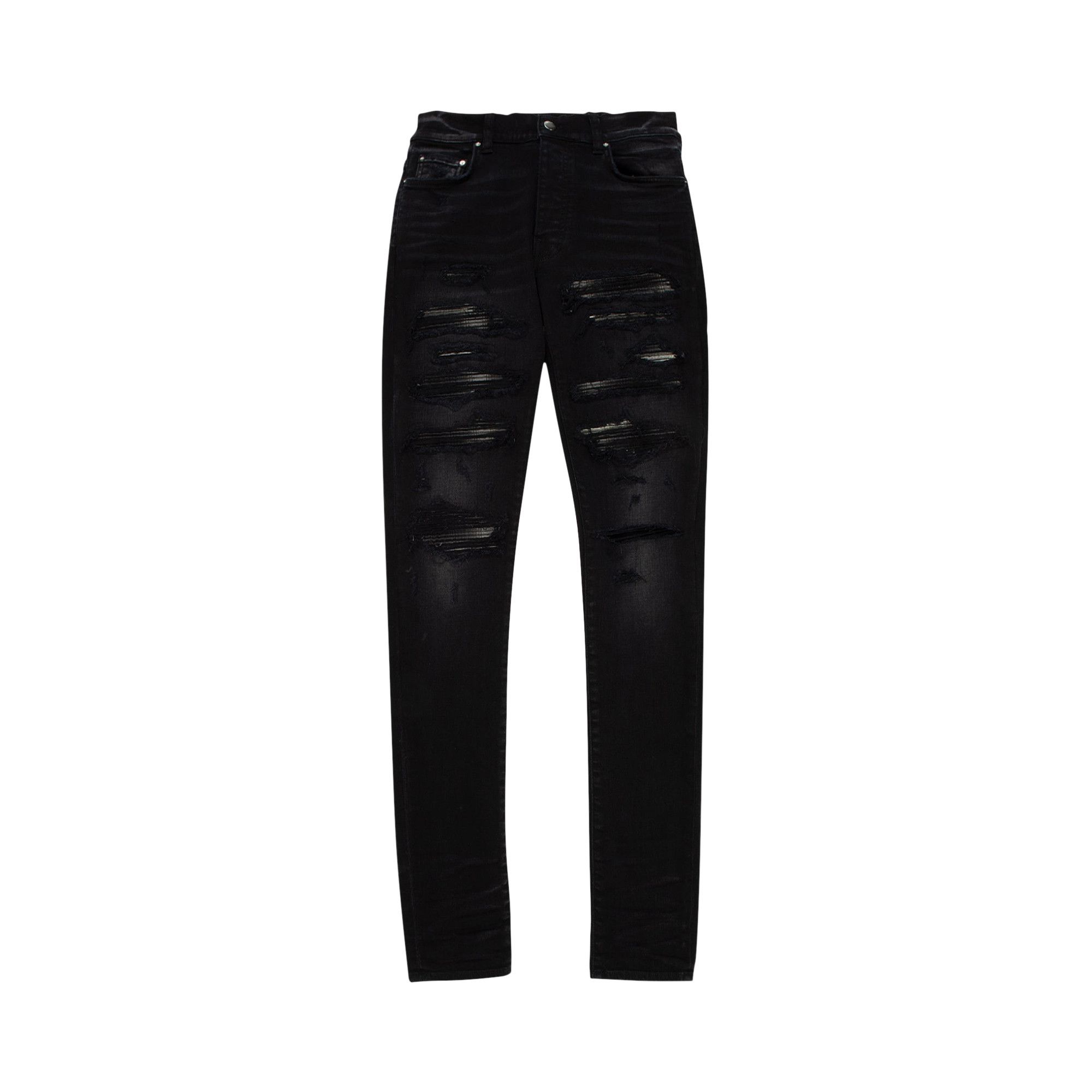 Size 31 Amiri Plaid Thrasher Jean 'Aged Black'