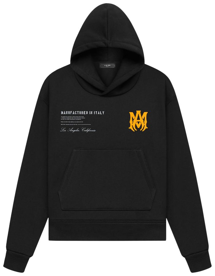 Amiri Military Specs Stencil Hoodie Black
