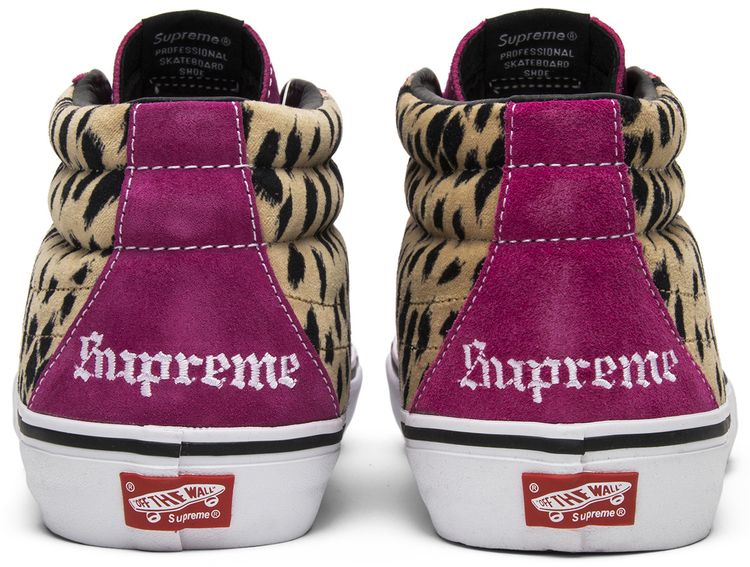 Supreme x Vans Sk8 Mid Pro Cheetah Velvet