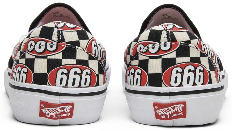 Vans Supreme x Slip On Cream 666