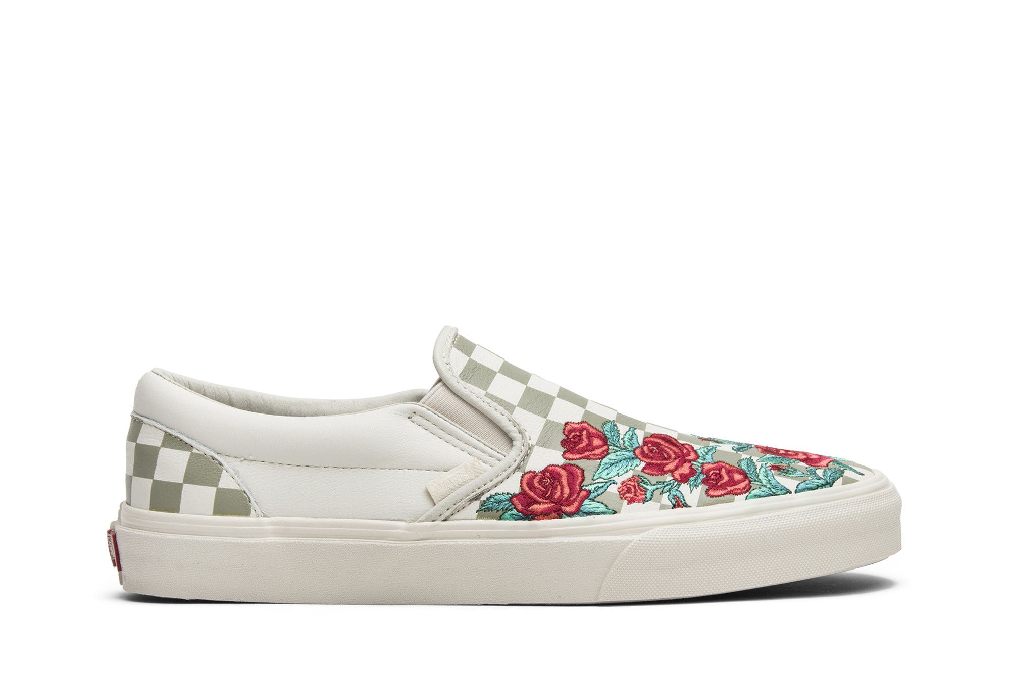 Embroidered rose vans top