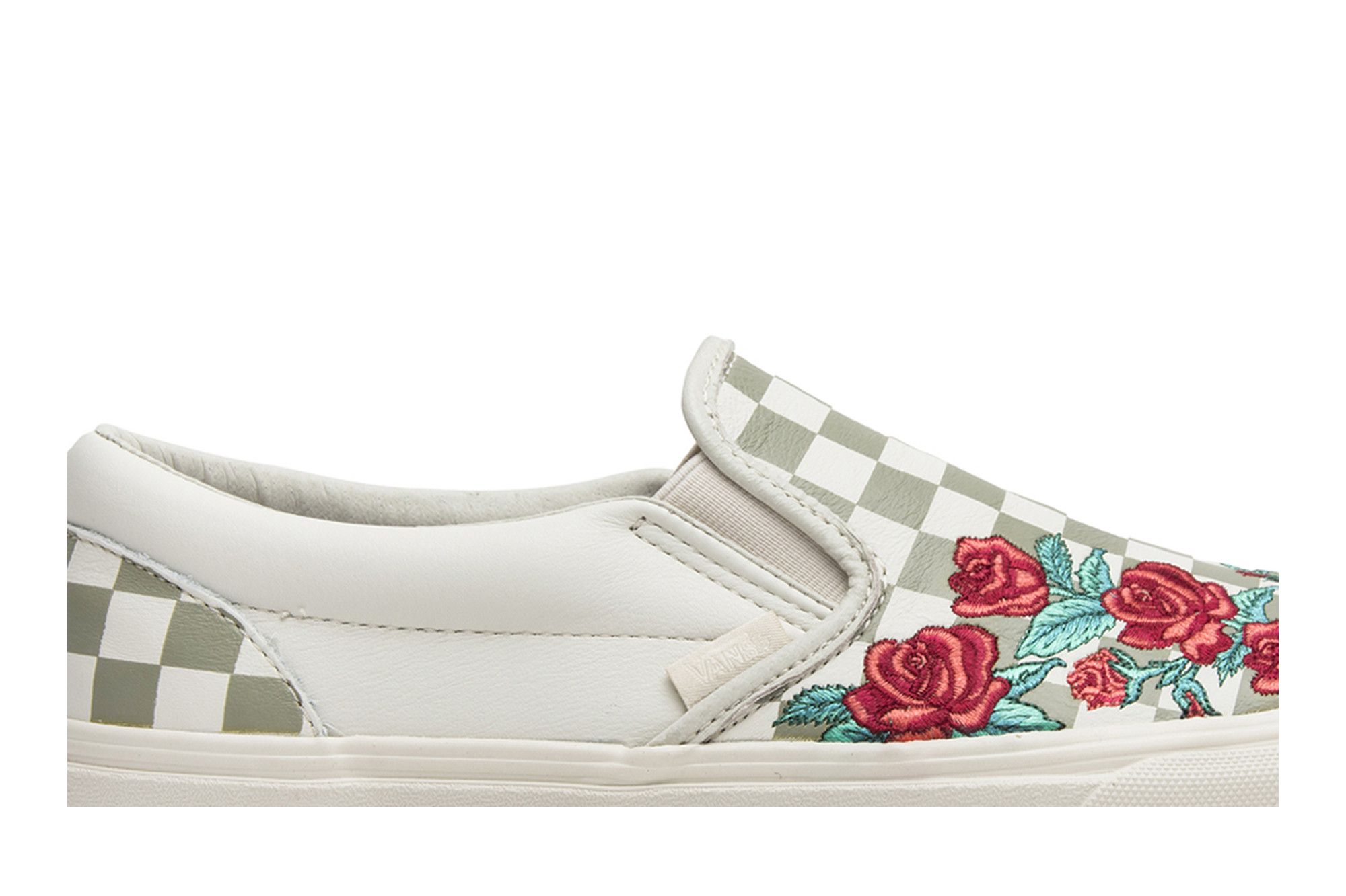 Vans slip on embroidery sale