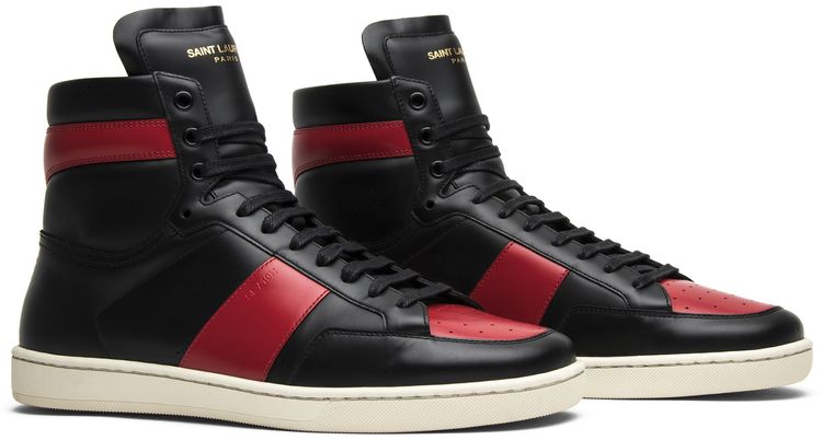 Saint Laurent SL 10 High Top Sneaker Red