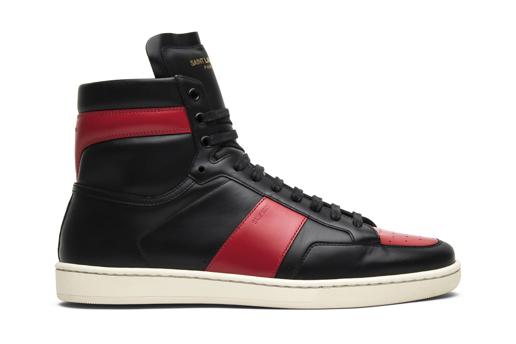 Size 10.0 Saint Laurent SL 10 High Top Sneaker Red