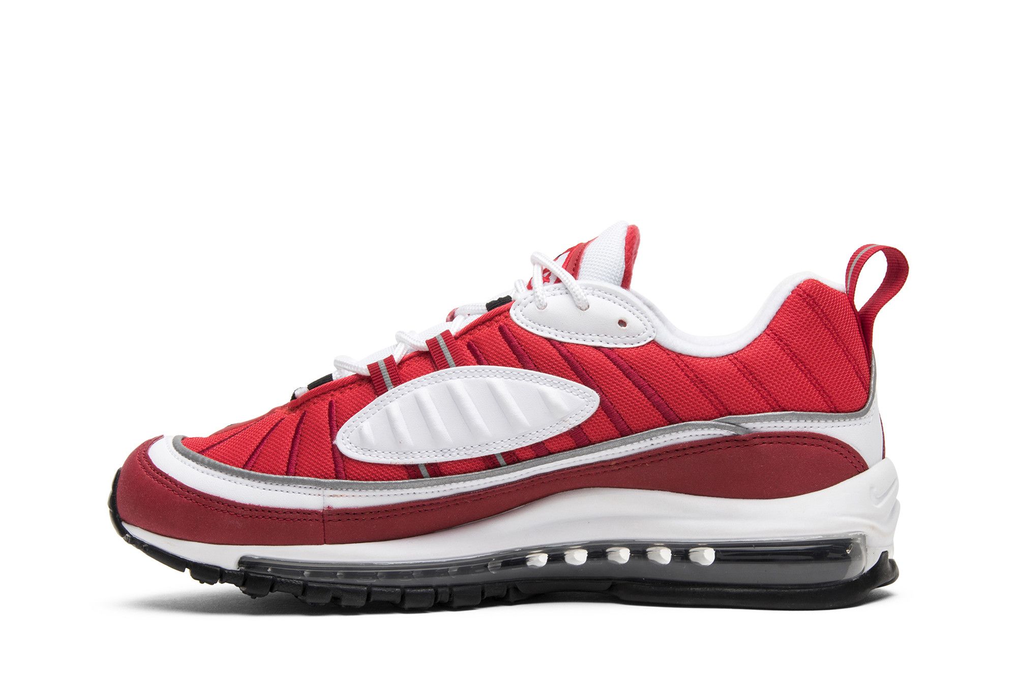 Red nike air max 98 top