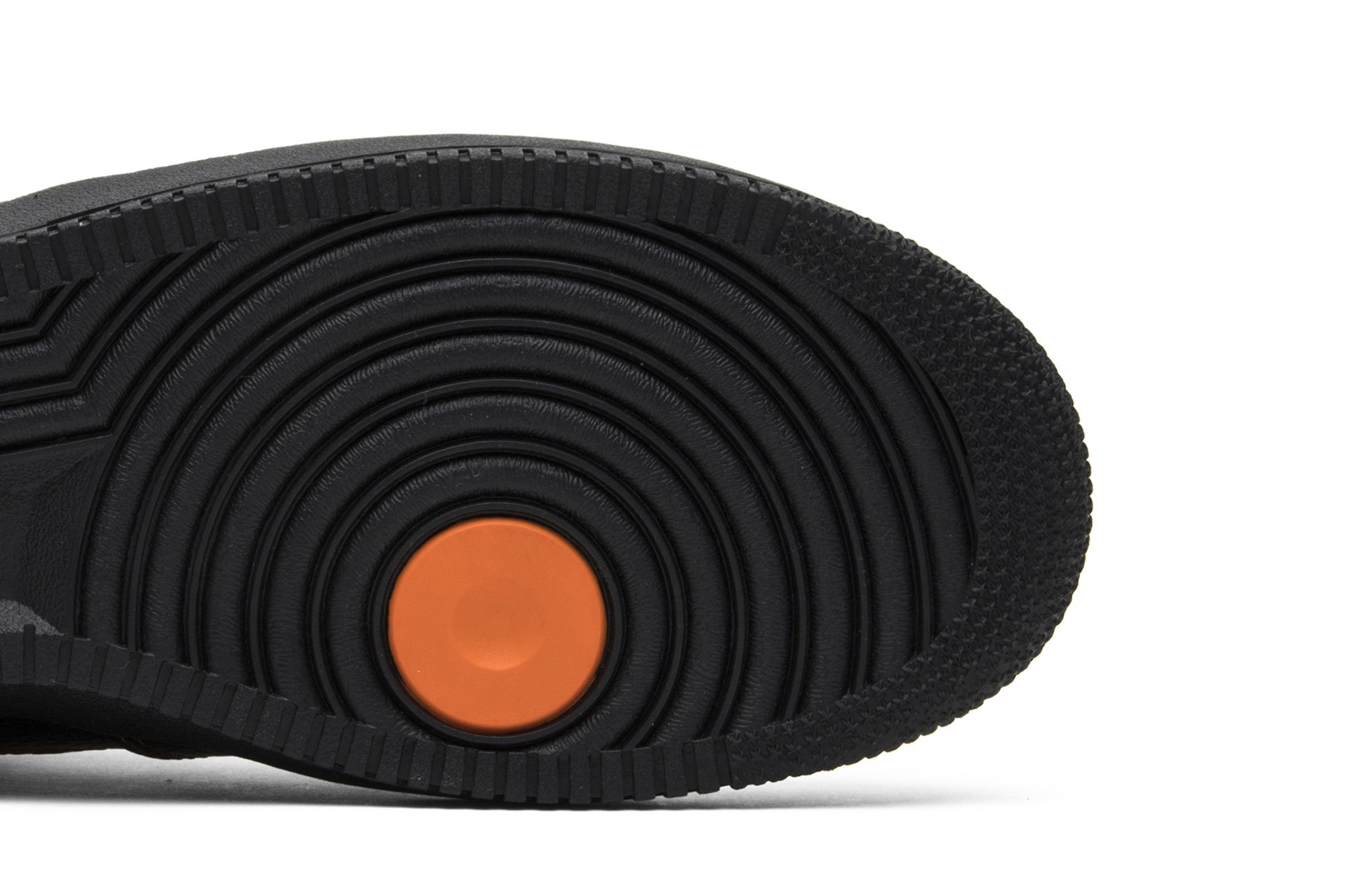 Black and orange air force 1 vlone top