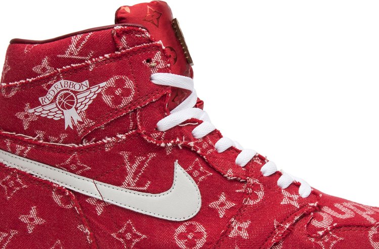 Red Ribbon Recon x Air Jordan 1 Retro High Supreme  Louis Vuitton Custom