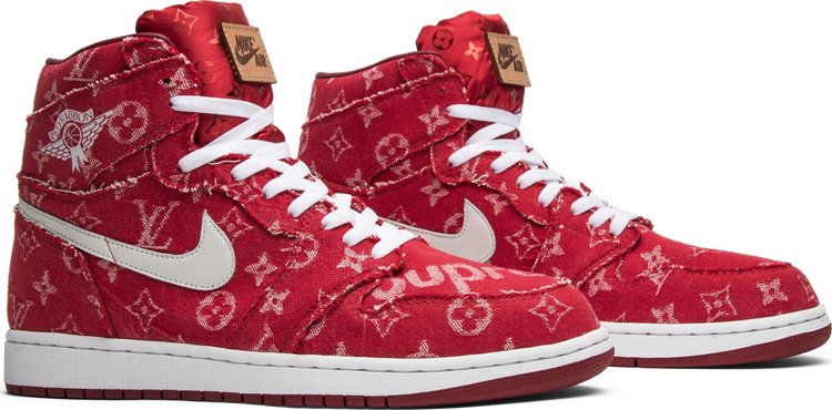 Red Ribbon Recon x Air Jordan 1 Retro High Supreme  Louis Vuitton Custom