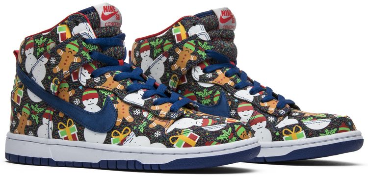 Concepts x Nike SB Dunk Pro High GS Ugly Christmas Sweater 2017