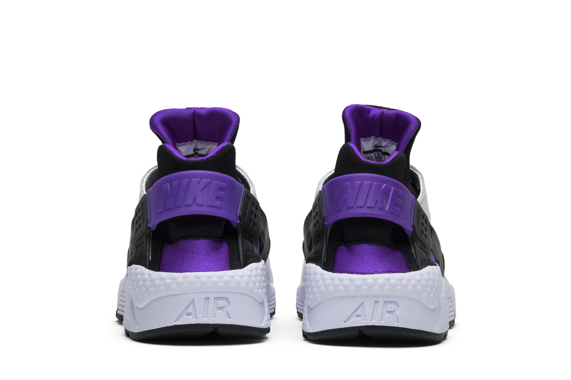 purple black and white huaraches