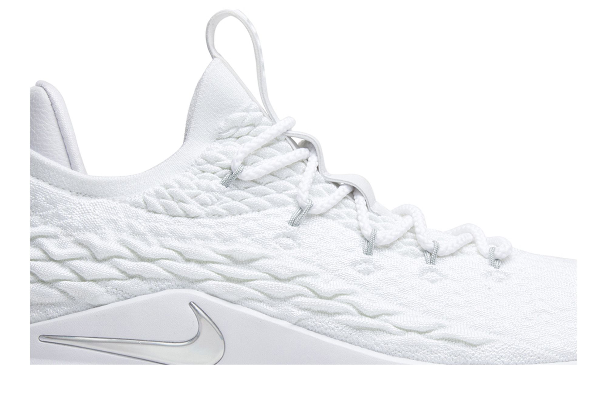 Lebron 15 low white metallic silver discount