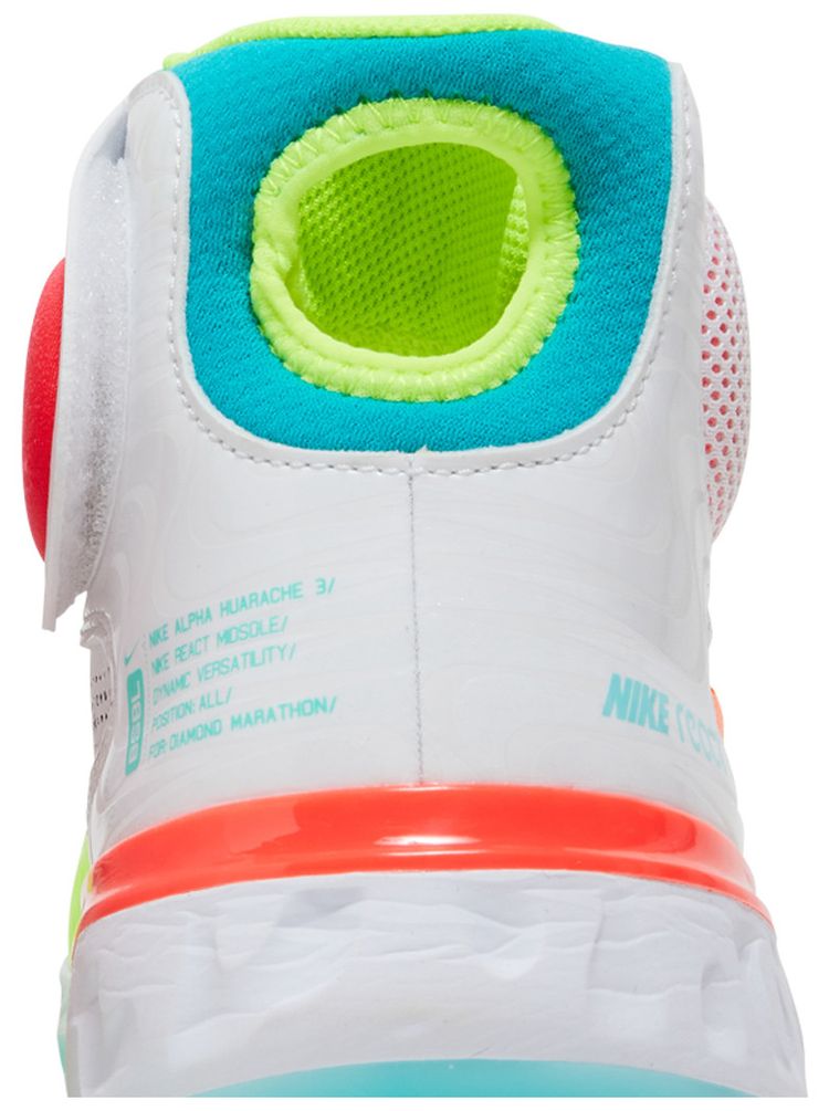 Alpha Huarache Elite 3 Mid White Turbo Green
