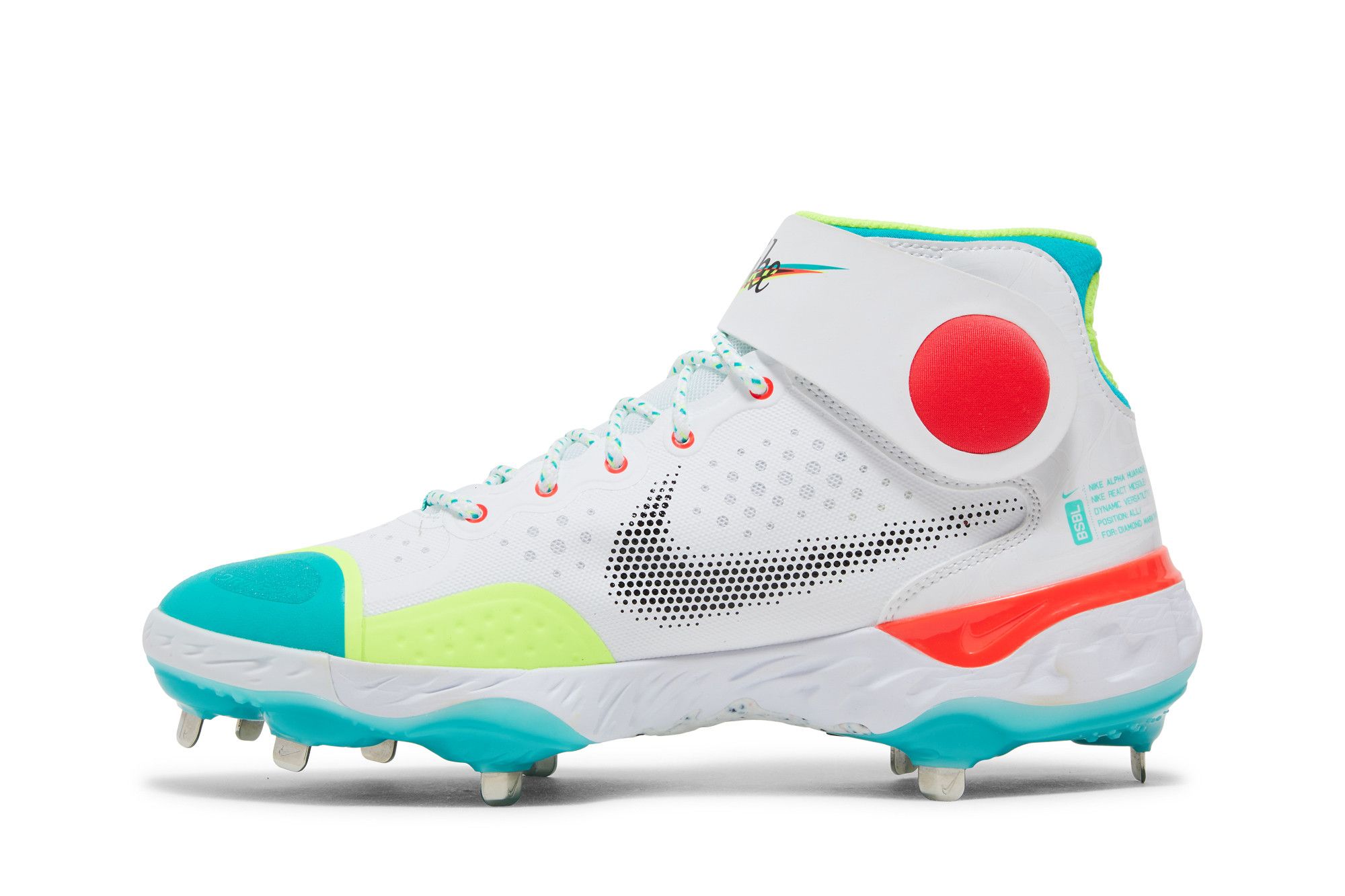 Buy Alpha Huarache Elite 3 Mid White Turbo Green CV3550 107 GOAT