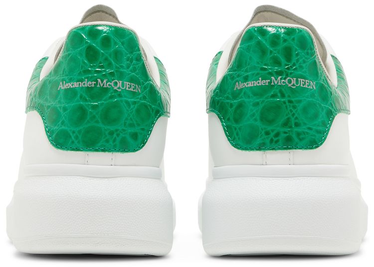 Alexander McQueen Oversized Sneaker Chrome Green Crocodile