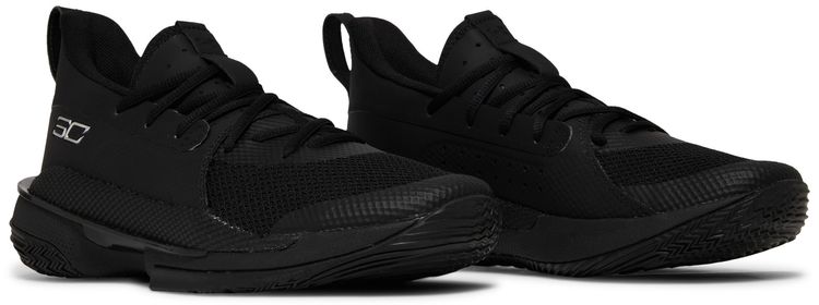 Curry 7 Team Black Metallic Silver