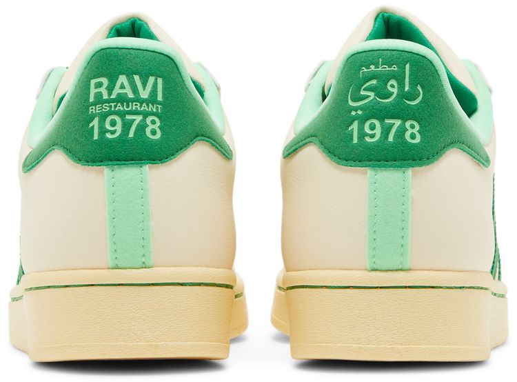 Ravi Restaurant x adidas Superstar Ecru Tint Green