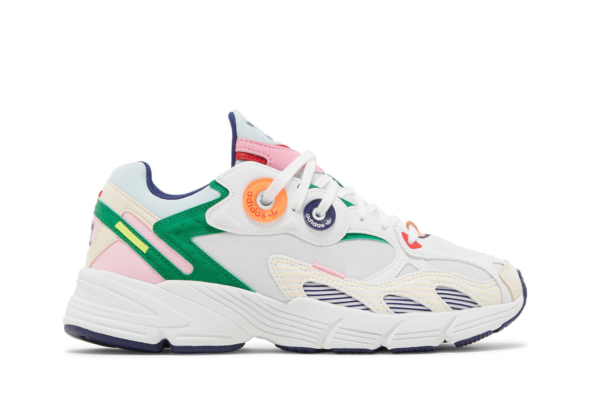 Adidas originals falcon sneaker in white multi on sale