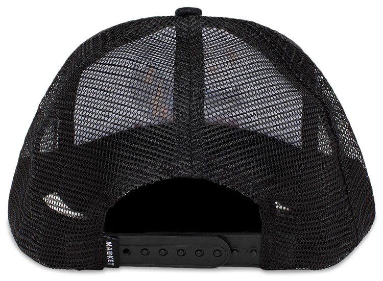 Market Man On Moon Trucker Hat Black