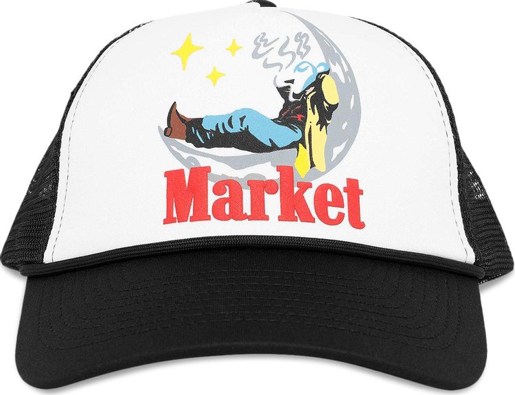 Market Man On Moon Trucker Hat 'Black'